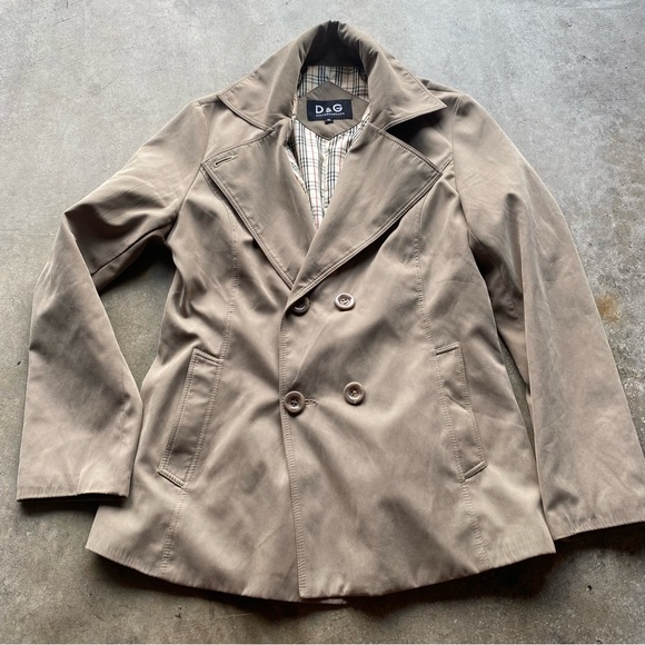 DOLCE AND GABBANA Jacket Blazer Coat, Beige, Khaki 
Women's Medium - Picture 1 of 6